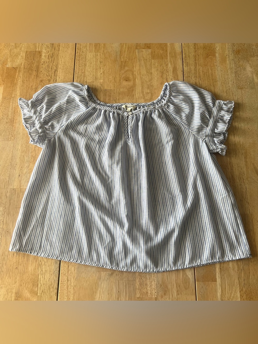 Max Studio London Stripped Blouse ~ Large